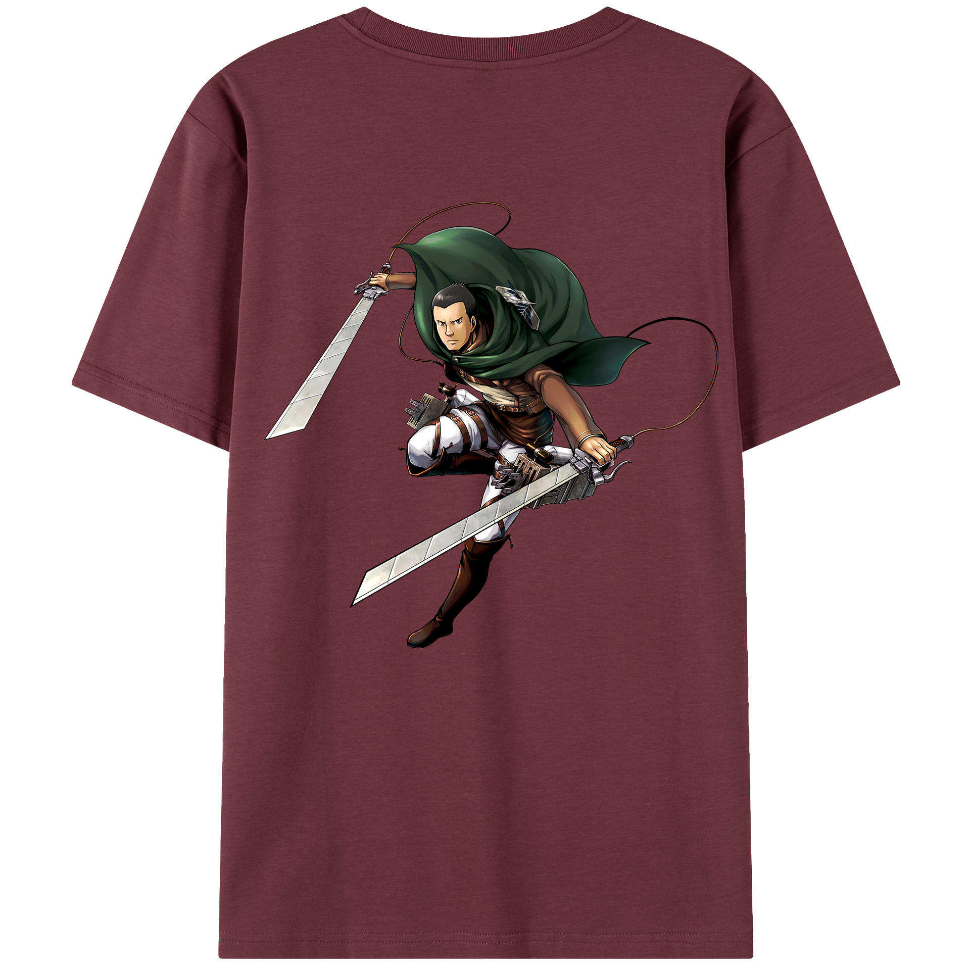 （画像用） 進撃の巨人 Attack on Titan 綿100％半袖Tシャツ（背面プリント）